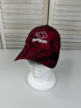 NARUTO SHIPPUDEN Akatsuki Red Cloud Dad Hat Red/Black Tie Dye-OS